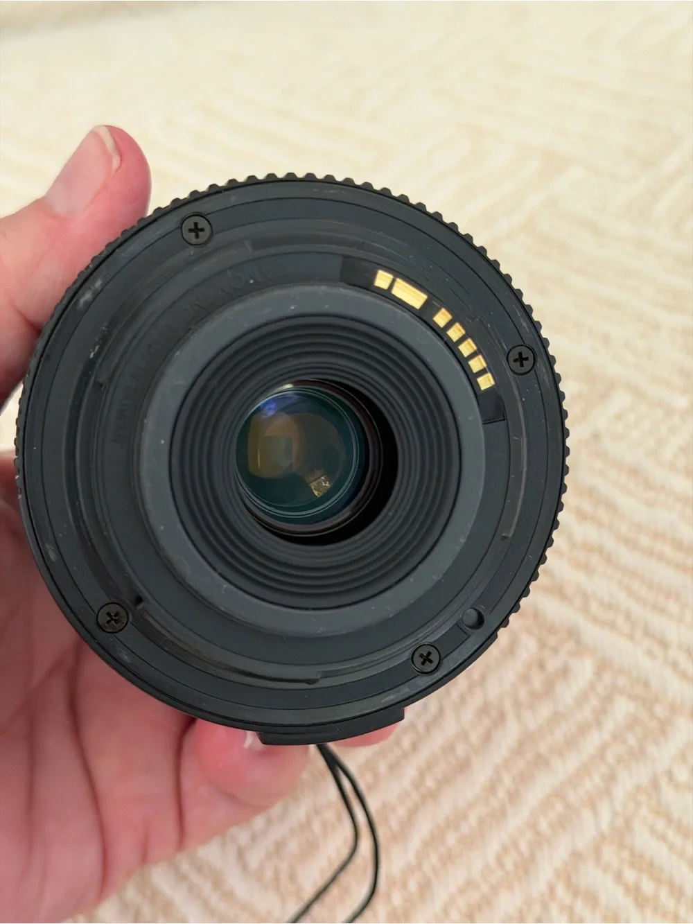 Canon EF-S 18-55mm 0.28m/0.9ft Zoom Lens. Quantaray 58mm. Made in Japan